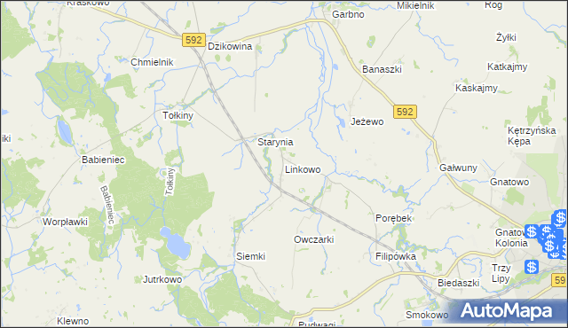 mapa Linkowo gmina Kętrzyn, Linkowo gmina Kętrzyn na mapie Targeo