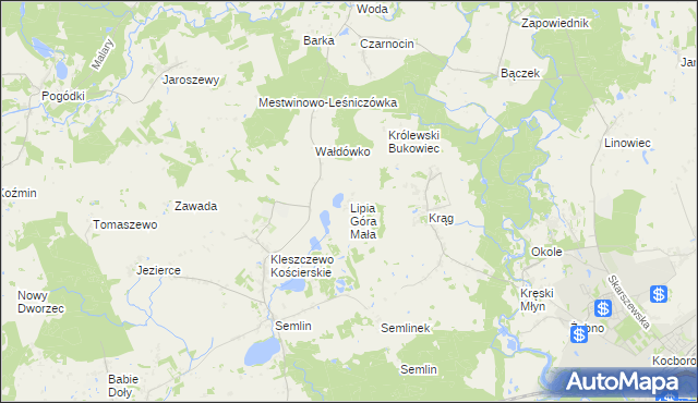 mapa Lipia Góra Mała, Lipia Góra Mała na mapie Targeo