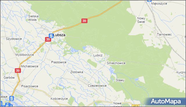 mapa Lubicz gmina Lubsza, Lubicz gmina Lubsza na mapie Targeo