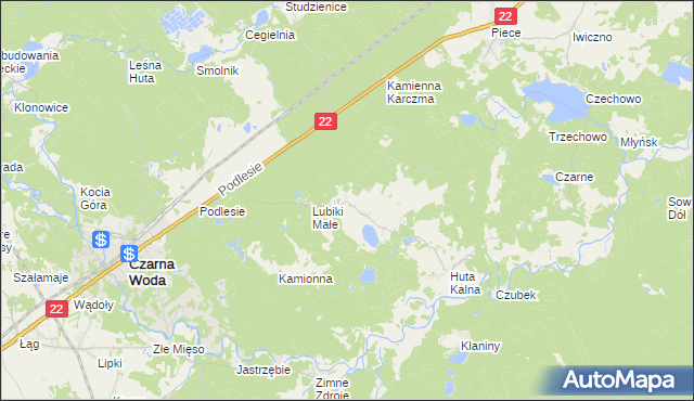 mapa Lubiki, Lubiki na mapie Targeo