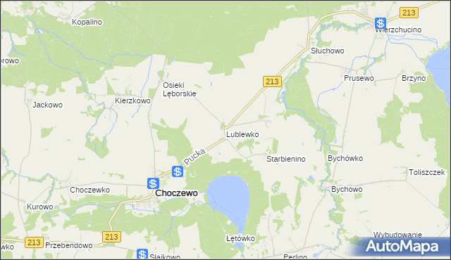mapa Lublewko, Lublewko na mapie Targeo