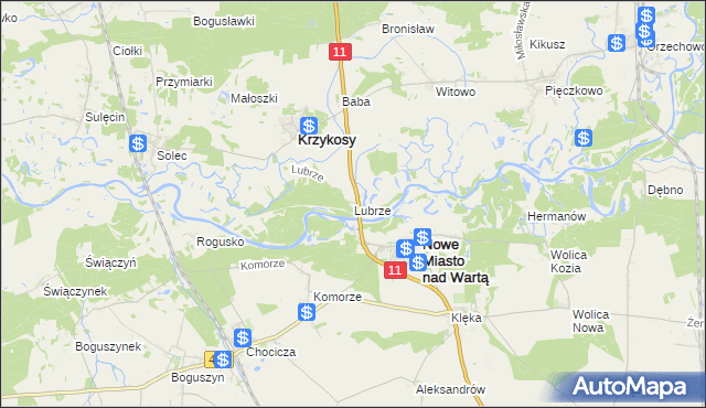 mapa Lubrze, Lubrze na mapie Targeo