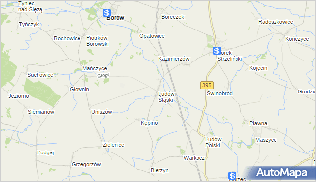 mapa Ludów Śląski, Ludów Śląski na mapie Targeo