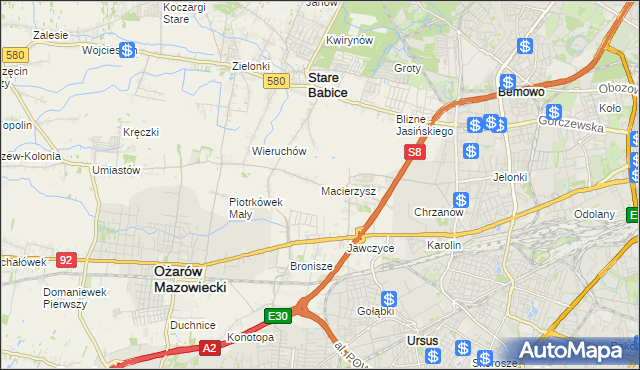 mapa Macierzysz, Macierzysz na mapie Targeo