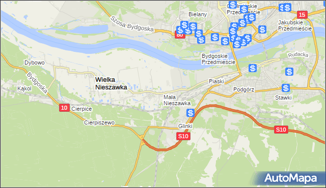 mapa Mała Nieszawka, Mała Nieszawka na mapie Targeo