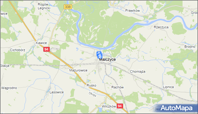 mapa Malczyce powiat średzki, Malczyce powiat średzki na mapie Targeo
