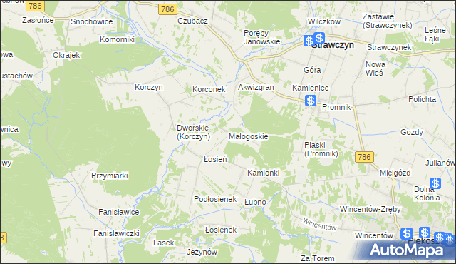 mapa Małogoskie, Małogoskie na mapie Targeo