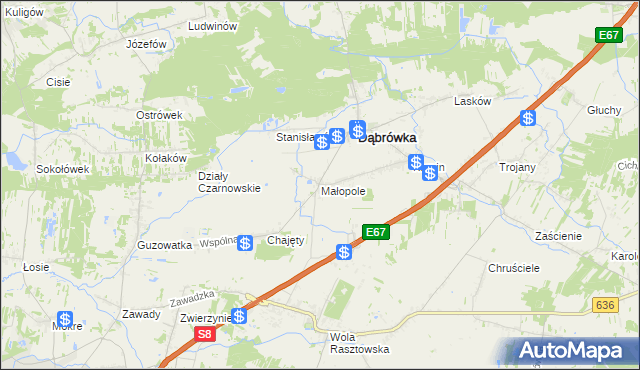 mapa Małopole, Małopole na mapie Targeo