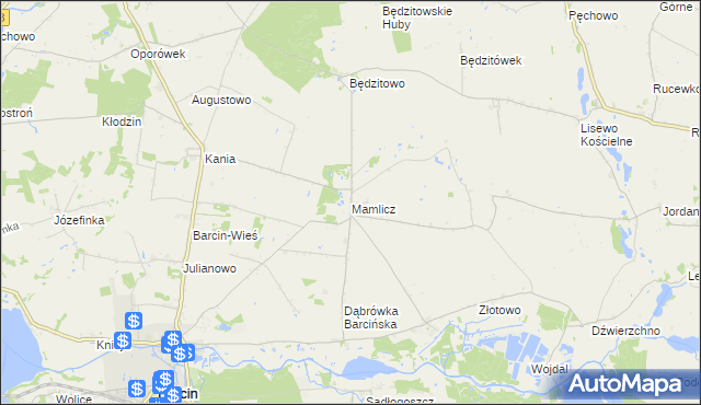 mapa Mamlicz, Mamlicz na mapie Targeo