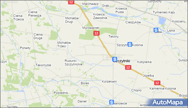 mapa Marcjanów gmina Szczytniki, Marcjanów gmina Szczytniki na mapie Targeo