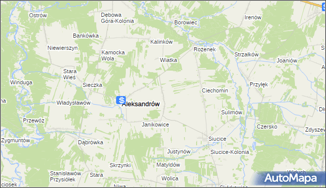 mapa Marianów gmina Aleksandrów, Marianów gmina Aleksandrów na mapie Targeo