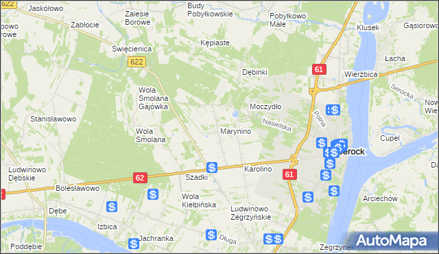mapa Marynino, Marynino na mapie Targeo