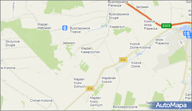 mapa Marysin gmina Piaski, Marysin gmina Piaski na mapie Targeo