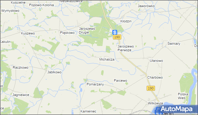 mapa Michalcza, Michalcza na mapie Targeo