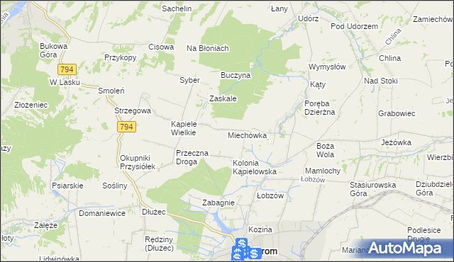 mapa Miechówka, Miechówka na mapie Targeo