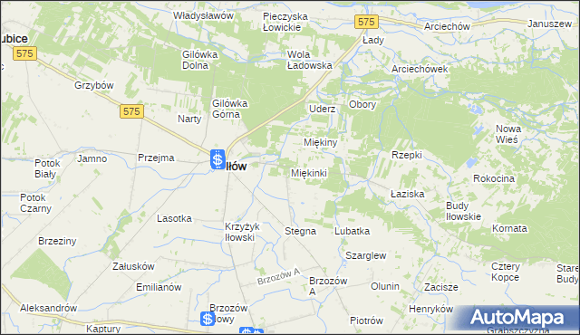 mapa Miękinki, Miękinki na mapie Targeo