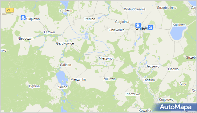 mapa Mierzyno, Mierzyno na mapie Targeo