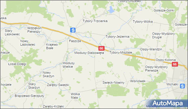 mapa Miodusy-Litwa, Miodusy-Litwa na mapie Targeo