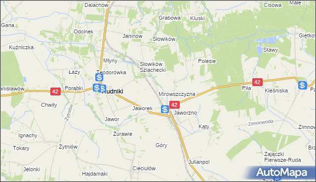 mapa Mirowszczyzna, Mirowszczyzna na mapie Targeo