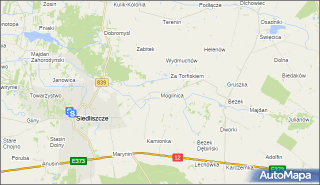 mapa Mogilnica, Mogilnica na mapie Targeo
