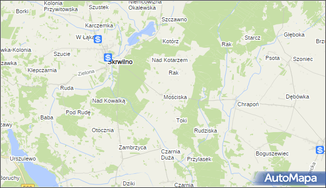 mapa Mościska gmina Skrwilno, Mościska gmina Skrwilno na mapie Targeo