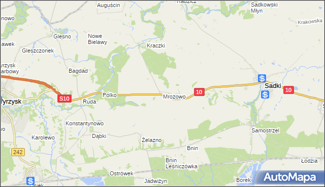 mapa Mrozowo, Mrozowo na mapie Targeo