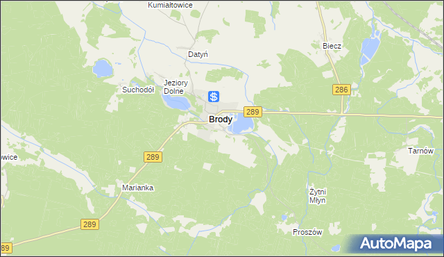 mapa Nabłoto, Nabłoto na mapie Targeo