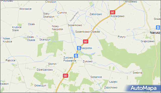 mapa Nacpolsk, Nacpolsk na mapie Targeo
