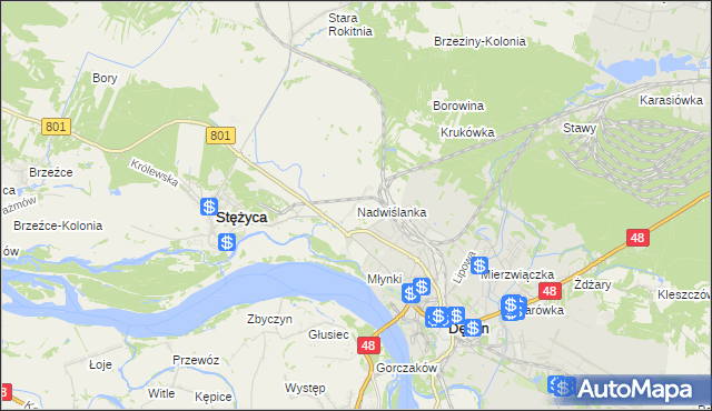 mapa Nadwiślanka, Nadwiślanka na mapie Targeo