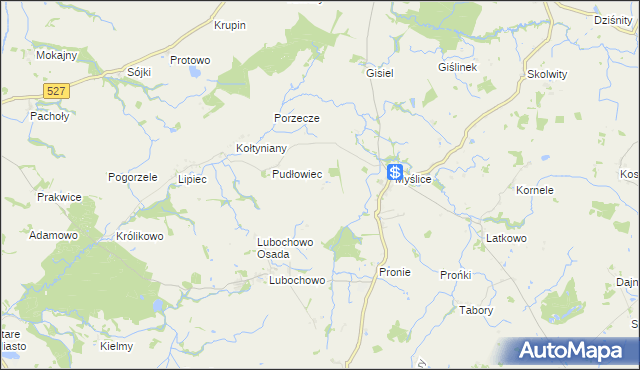 mapa Najatki, Najatki na mapie Targeo