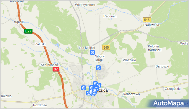 mapa Nibork Drugi, Nibork Drugi na mapie Targeo