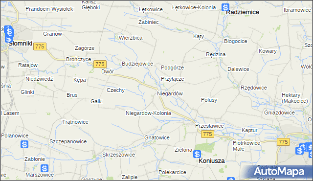 mapa Niegardów, Niegardów na mapie Targeo