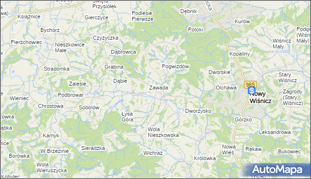 mapa Nieszkowice Wielkie, Nieszkowice Wielkie na mapie Targeo