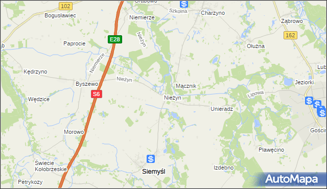 mapa Nieżyn, Nieżyn na mapie Targeo
