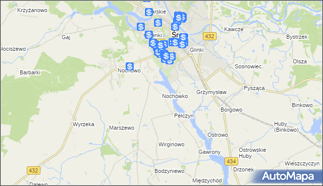 mapa Nochówko, Nochówko na mapie Targeo