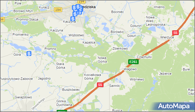 mapa Nowa Górka, Nowa Górka na mapie Targeo