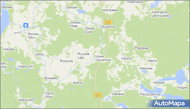 mapa Nowa Osusznica, Nowa Osusznica na mapie Targeo