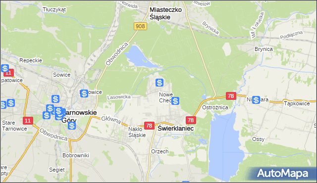 mapa Nowe Chechło, Nowe Chechło na mapie Targeo