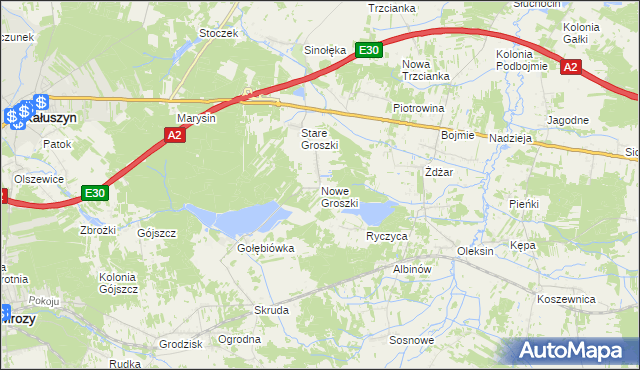 mapa Nowe Groszki, Nowe Groszki na mapie Targeo