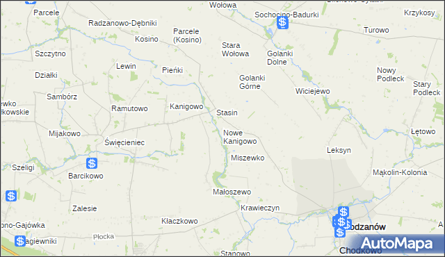 mapa Nowe Kanigowo, Nowe Kanigowo na mapie Targeo