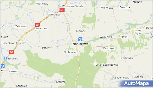 mapa Nowe Naruszewo, Nowe Naruszewo na mapie Targeo