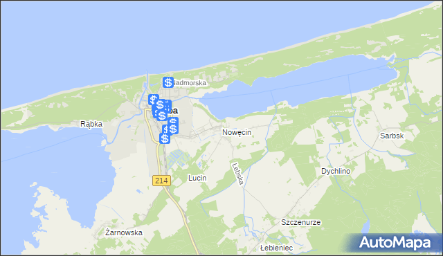 mapa Nowęcin, Nowęcin na mapie Targeo