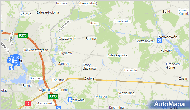 mapa Nowy Bazanów, Nowy Bazanów na mapie Targeo