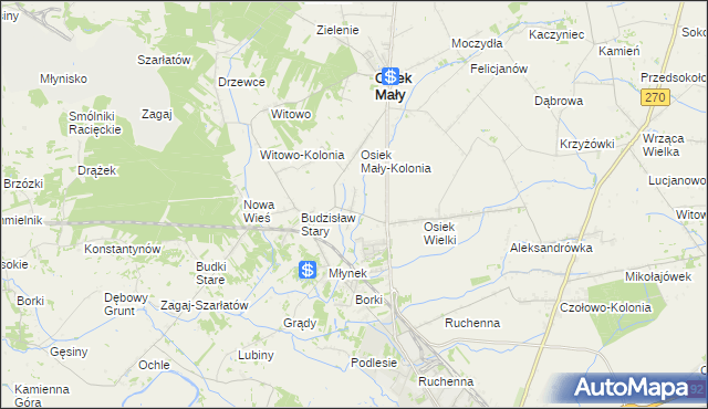 mapa Nowy Budzisław, Nowy Budzisław na mapie Targeo