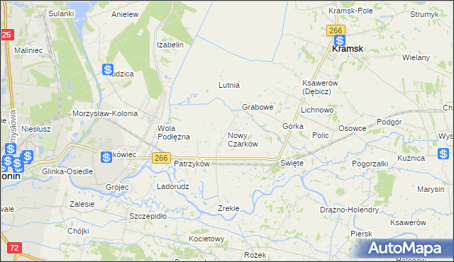 mapa Nowy Czarków, Nowy Czarków na mapie Targeo
