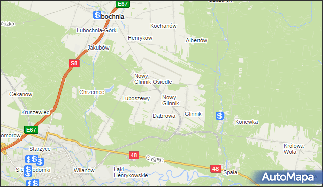mapa Nowy Glinnik, Nowy Glinnik na mapie Targeo