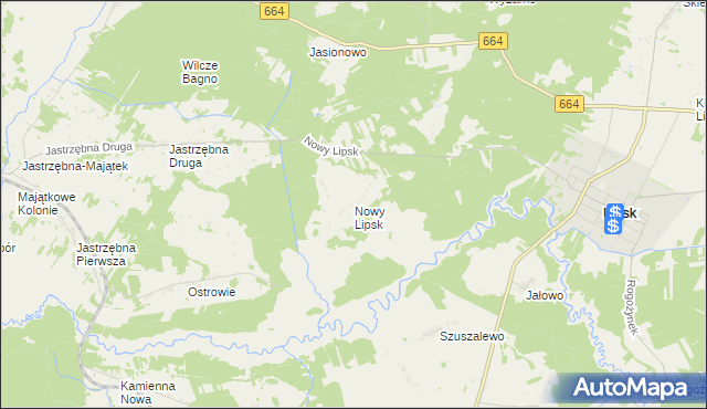 mapa Nowy Lipsk, Nowy Lipsk na mapie Targeo