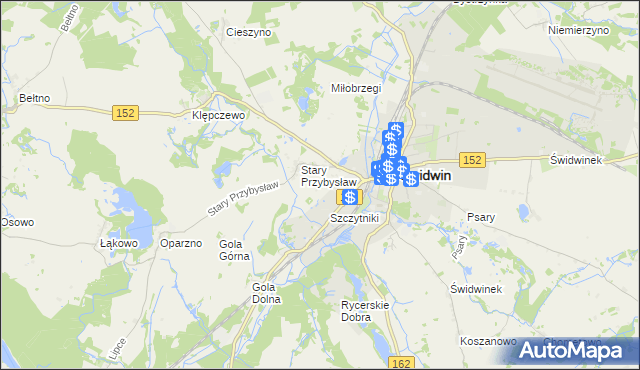 mapa Nowy Przybysław, Nowy Przybysław na mapie Targeo