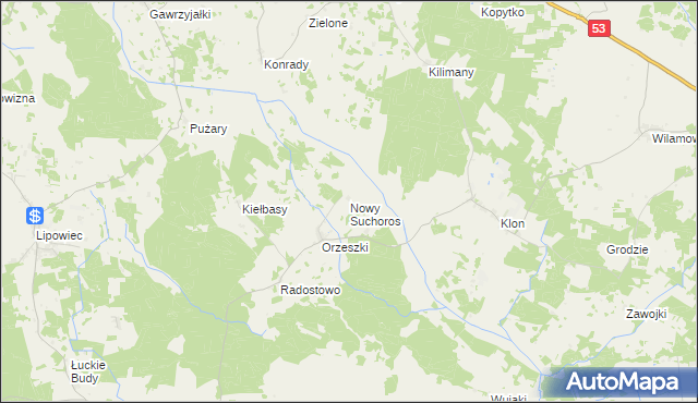 mapa Nowy Suchoros, Nowy Suchoros na mapie Targeo