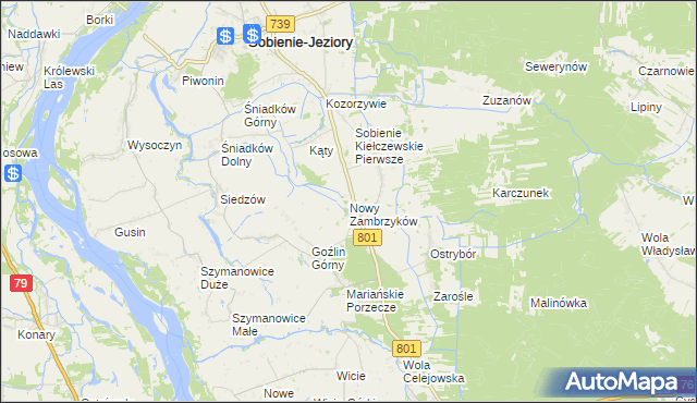 mapa Nowy Zambrzyków, Nowy Zambrzyków na mapie Targeo